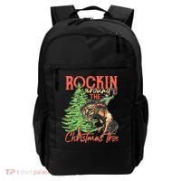 Funny Cow Horsing Rocking Around Christmas Tree Western Backpack thumb 0