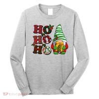 Funny Christmas Ho Ho Ho Gnome Long Sleeve Shirt thumb 0