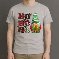 Funny Christmas Ho Ho Ho Gnome T-Shirt thumb 3
