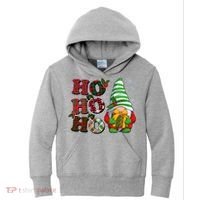 Funny Christmas Ho Ho Ho Gnome Kids Hoodie thumb 0