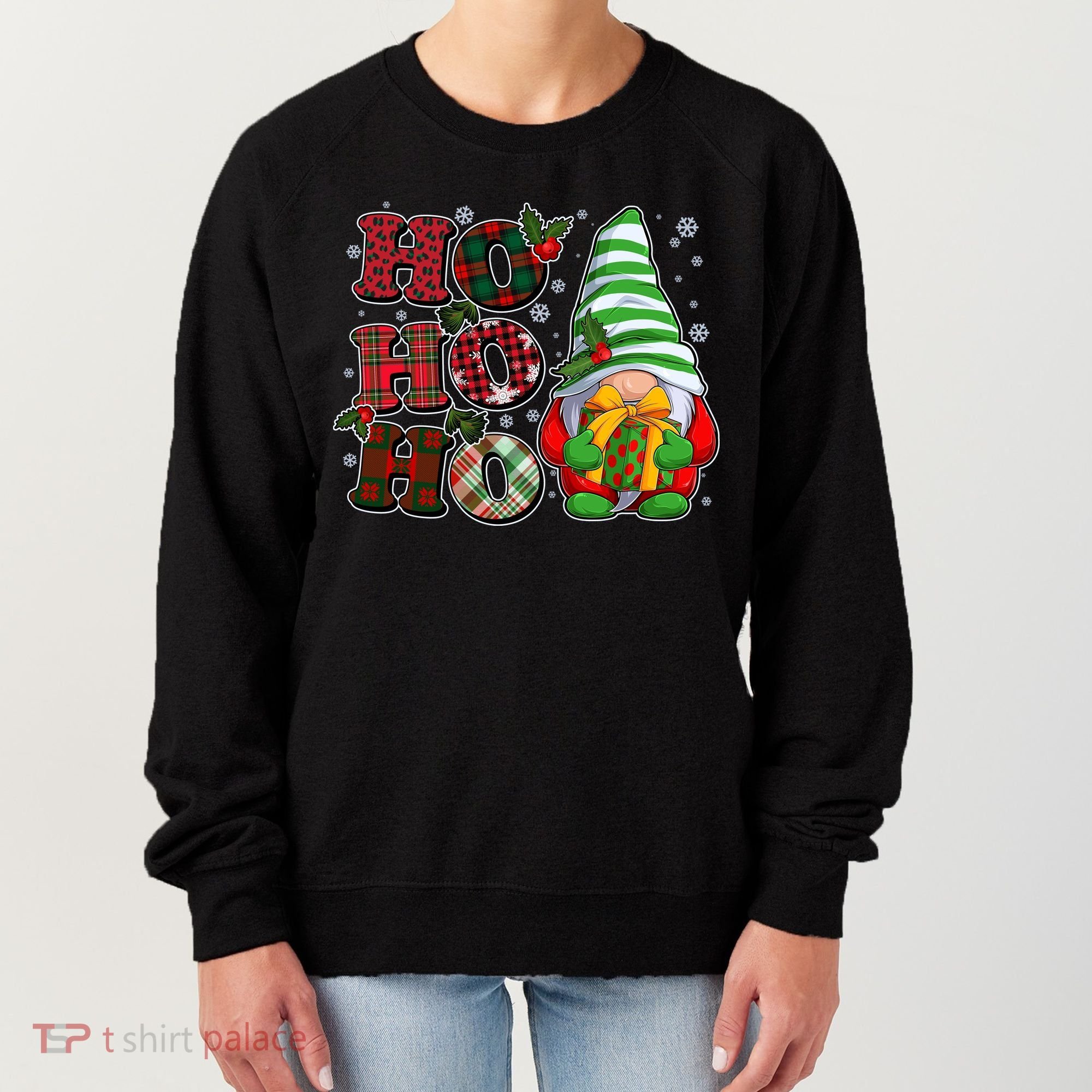 Funny Christmas Ho Ho Ho Gnome Women's Sweatshirt