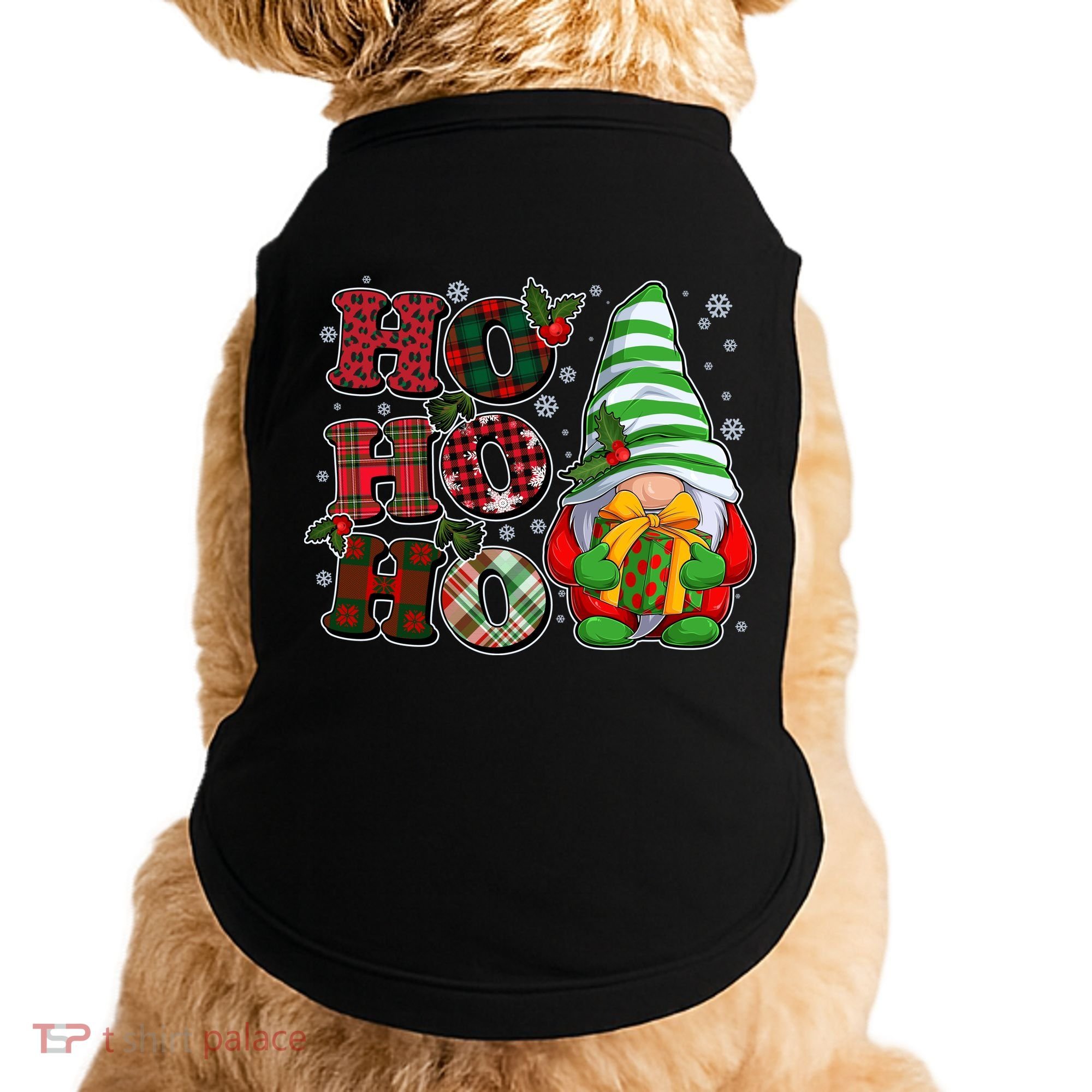 Funny Christmas Ho Ho Ho Gnome Doggie Tank