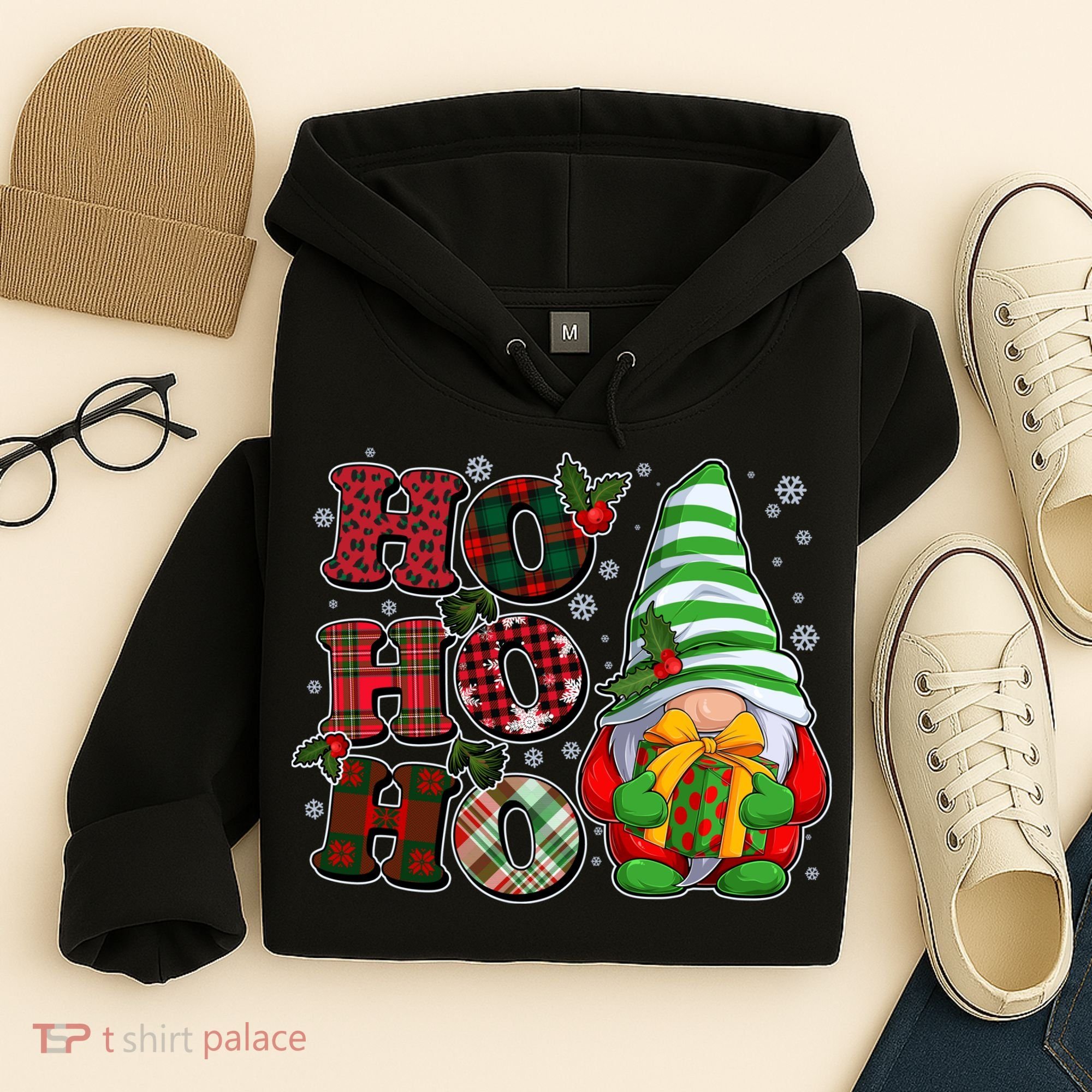 Funny Christmas Ho Ho Ho Gnome Hoodie