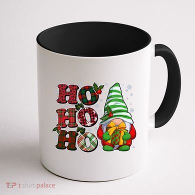 Funny Christmas Ho Ho Ho Gnome Coffee Mug back