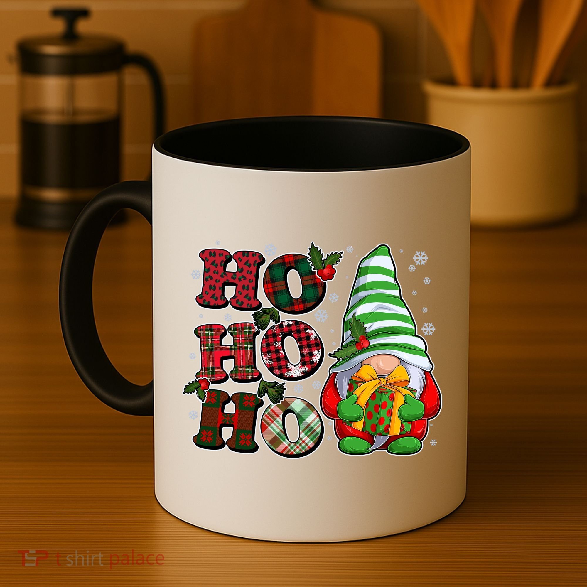 Funny Christmas Ho Ho Ho Gnome Coffee Mug