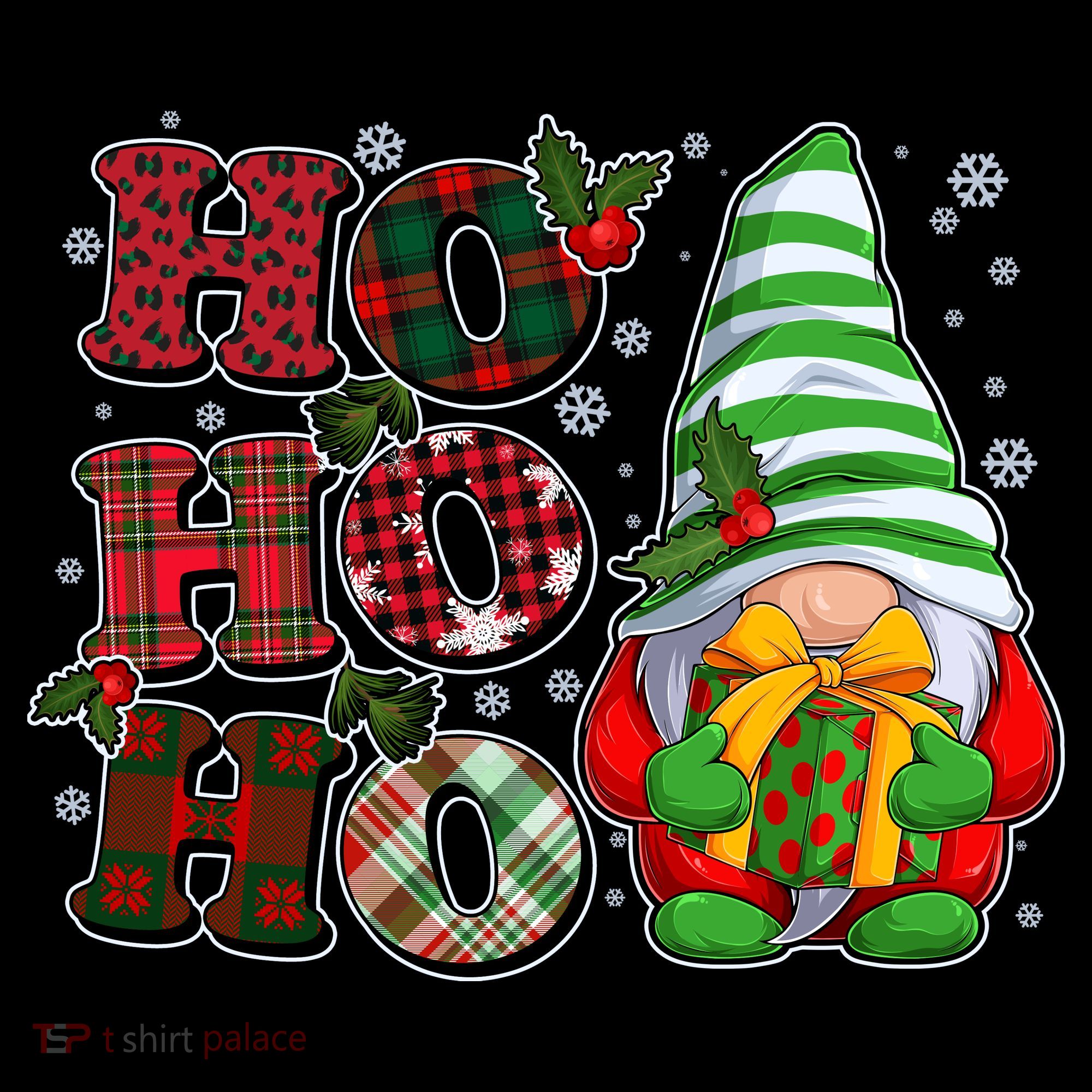 Funny Christmas Ho Ho Ho Gnome Mousepad