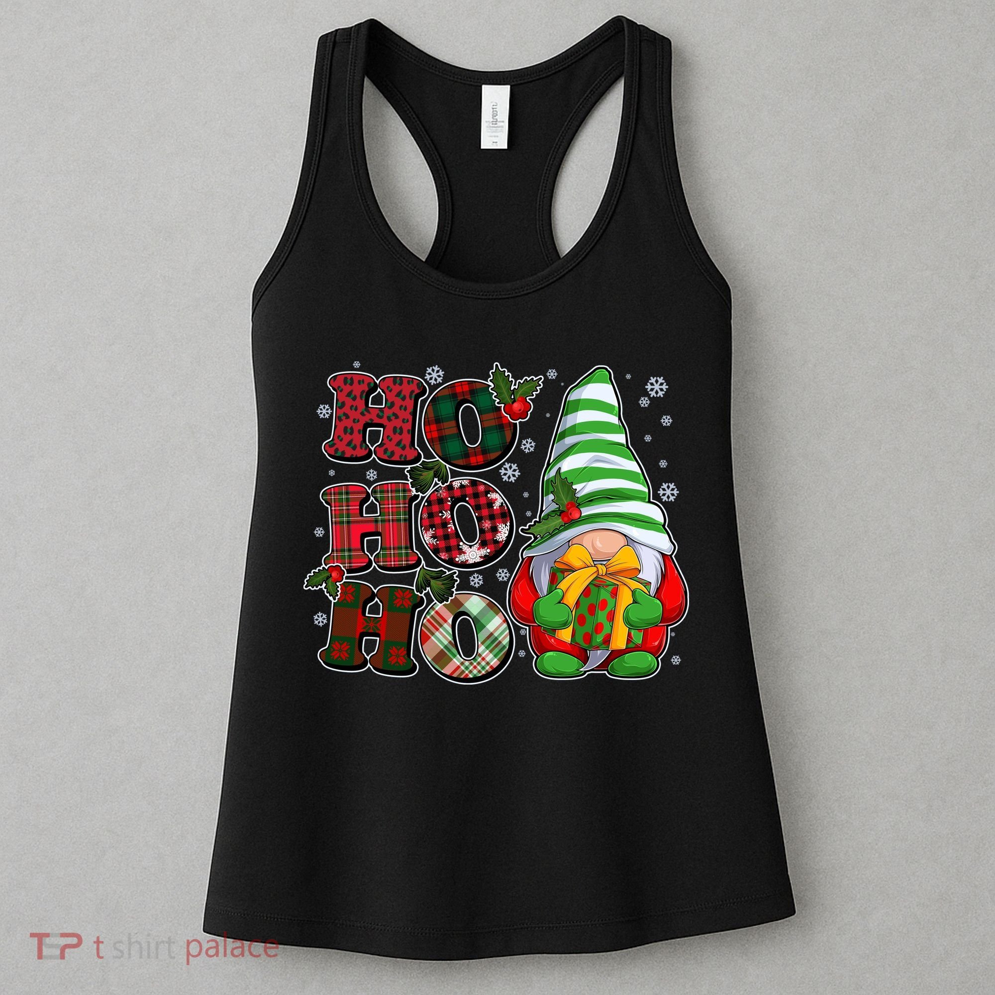 Funny Christmas Ho Ho Ho Gnome Women's Tank Top