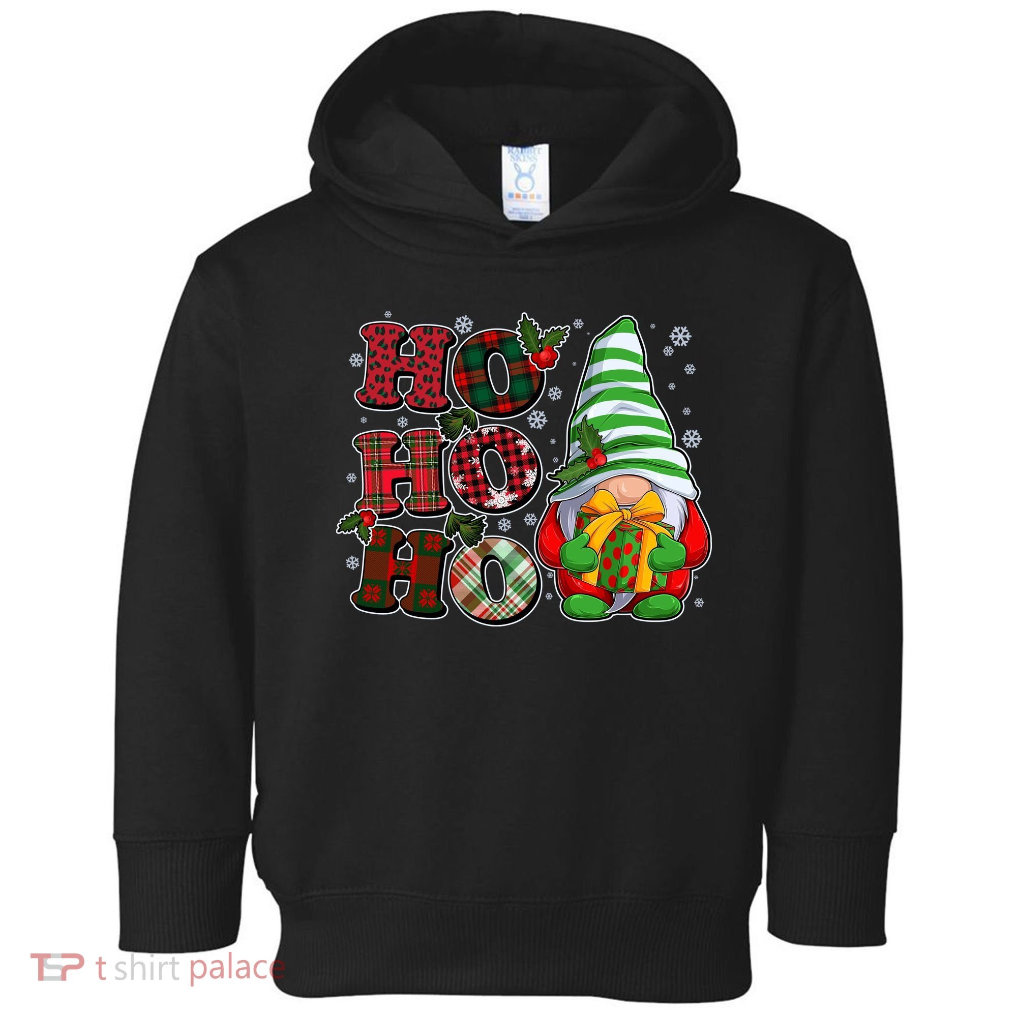 Funny Christmas Ho Ho Ho Gnome Toddler Hoodie