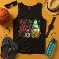 Funny Christmas Ho Ho Ho Gnome Tank Top thumb 4