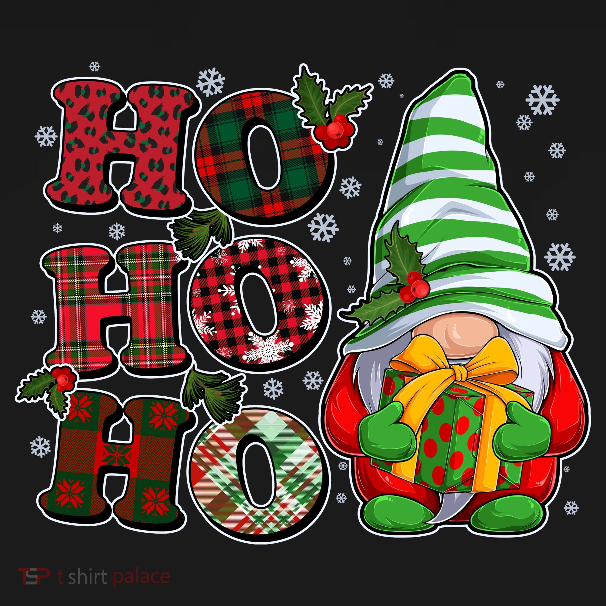 Funny Christmas Ho Ho Ho Gnome Women's Long Sleeve Shirt