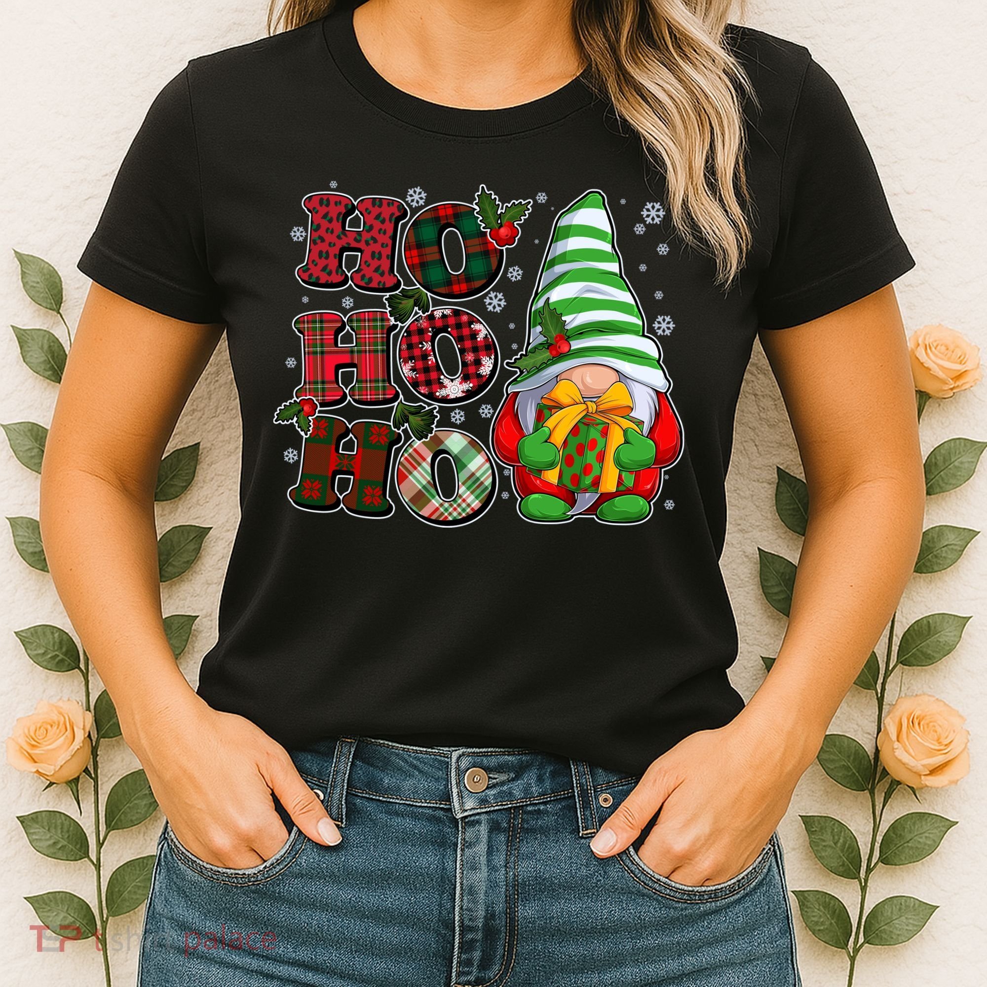 Funny Christmas Ho Ho Ho Gnome Women's T-Shirt