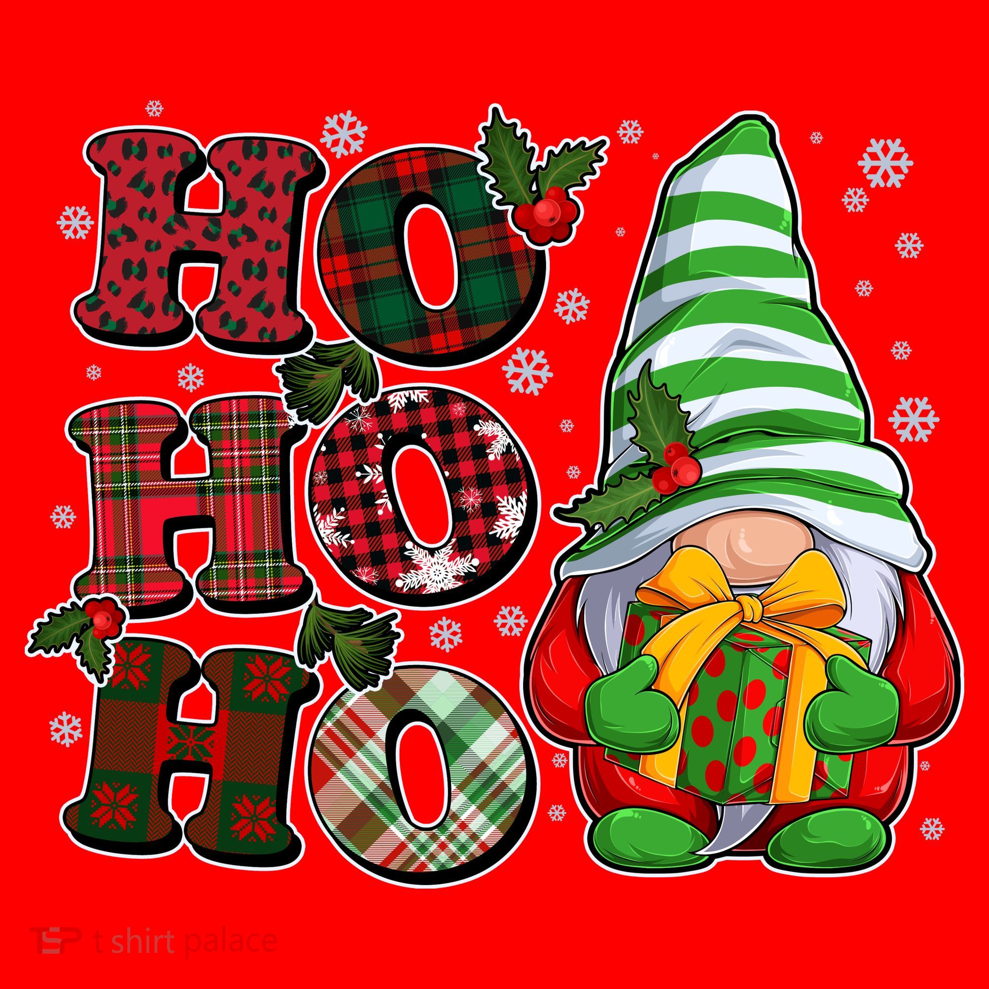 Funny Christmas Ho Ho Ho Gnome Santa Hat