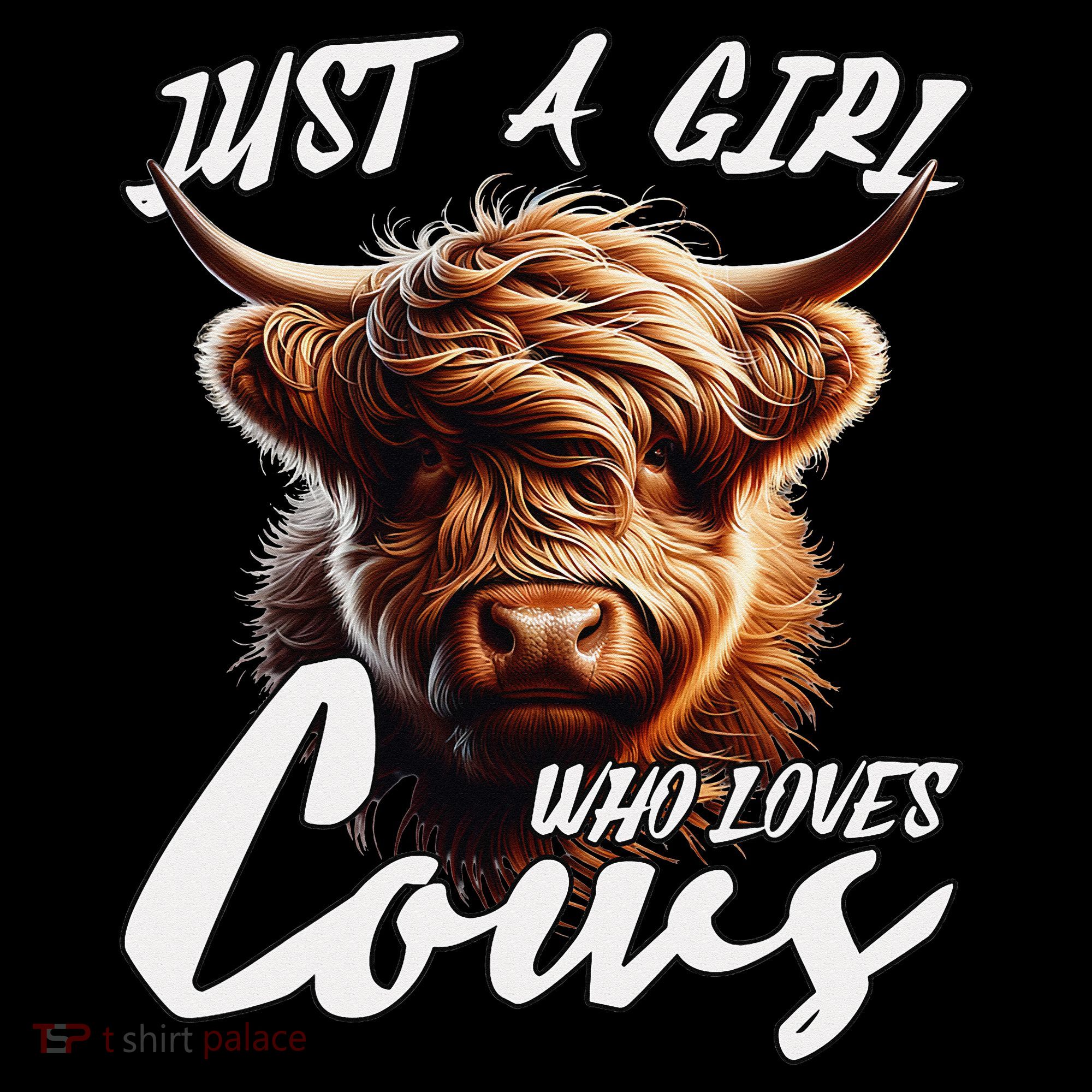 Funny Cute Highland Cow Just A Girl Who Loves Cows Coffee Mug