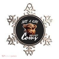 Funny Cute Highland Cow Just A Girl Who Loves Cows Ornament thumb 0