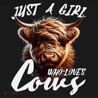 Funny Cute Highland Cow Just A Girl Who Loves Cows Women's Tank Top thumb 5
