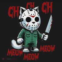 Funny Cat Horror Movies Cute Halloween For Cat Kitty Lovers Women's Tank Top thumb 5