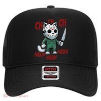 Funny Cat Horror Movies Cute Halloween For Cat Kitty Lovers Hat thumb 0