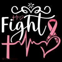 Fight Cross Heartbeat Pink Ribbon Breast Cancer Coffee Mug thumb 5