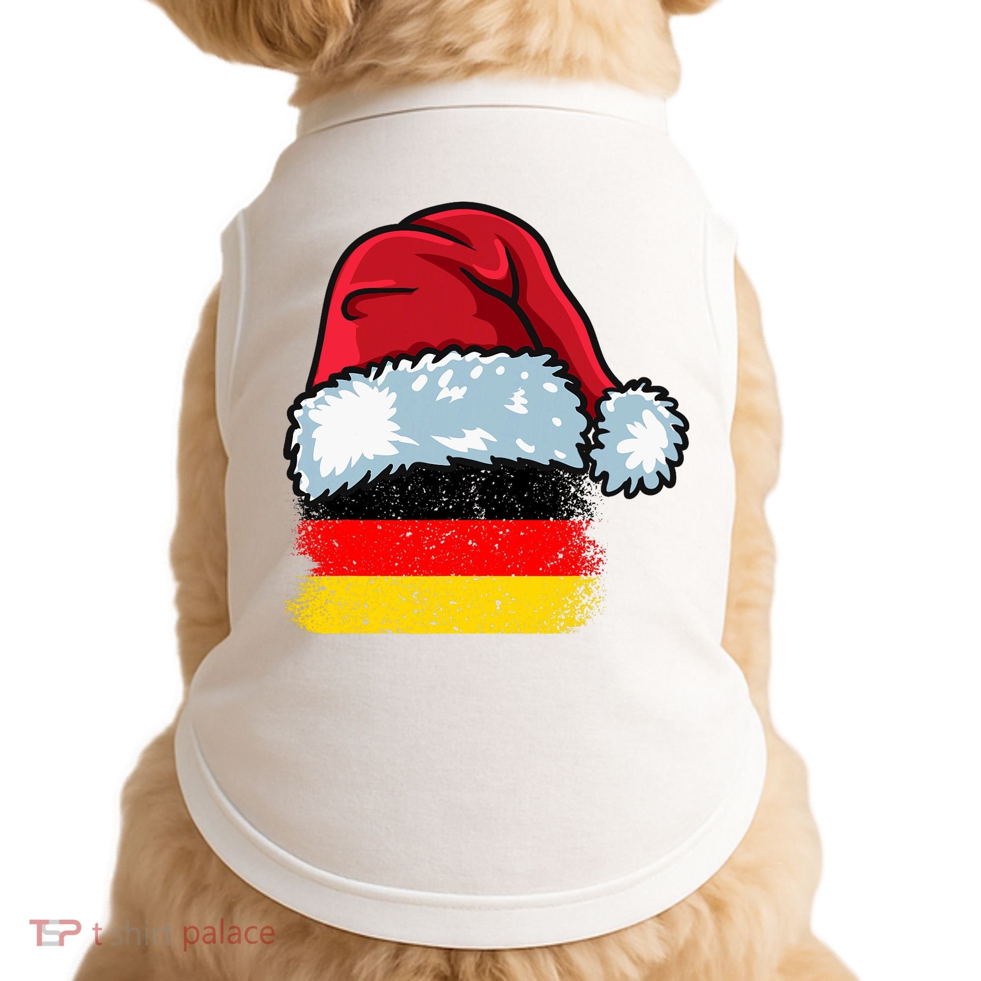 Funny Christmas Hat For Happy Germany Costume Doggie Tank
