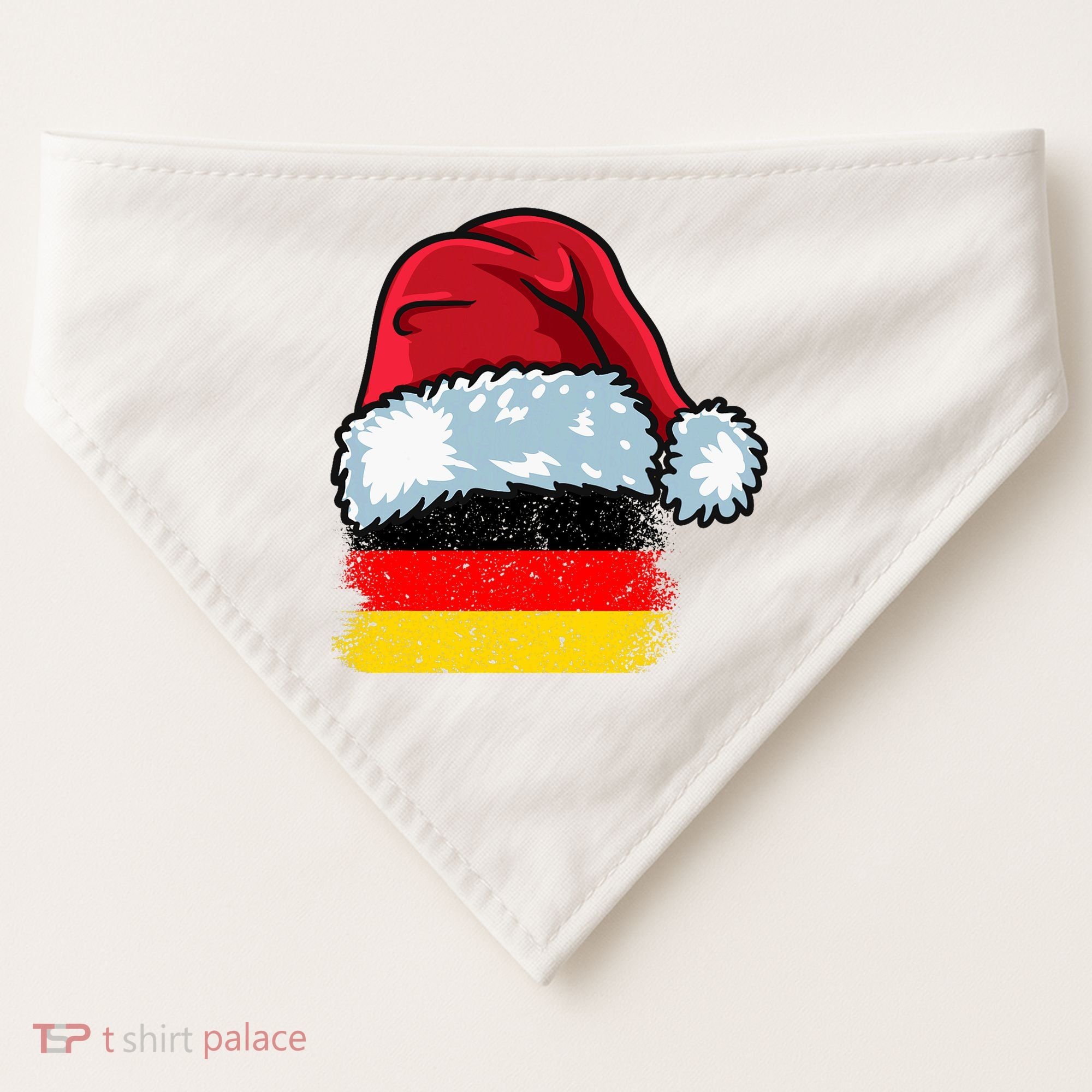 Funny Christmas Hat For Happy Germany Costume USA-Made Doggie Bandana