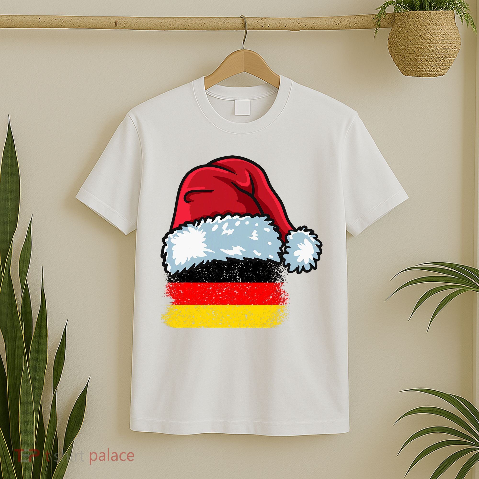 Funny Christmas Hat For Happy Germany Costume T-Shirt