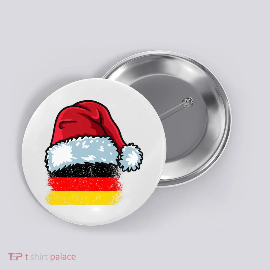 Funny Christmas Hat For Happy Germany Costume Button