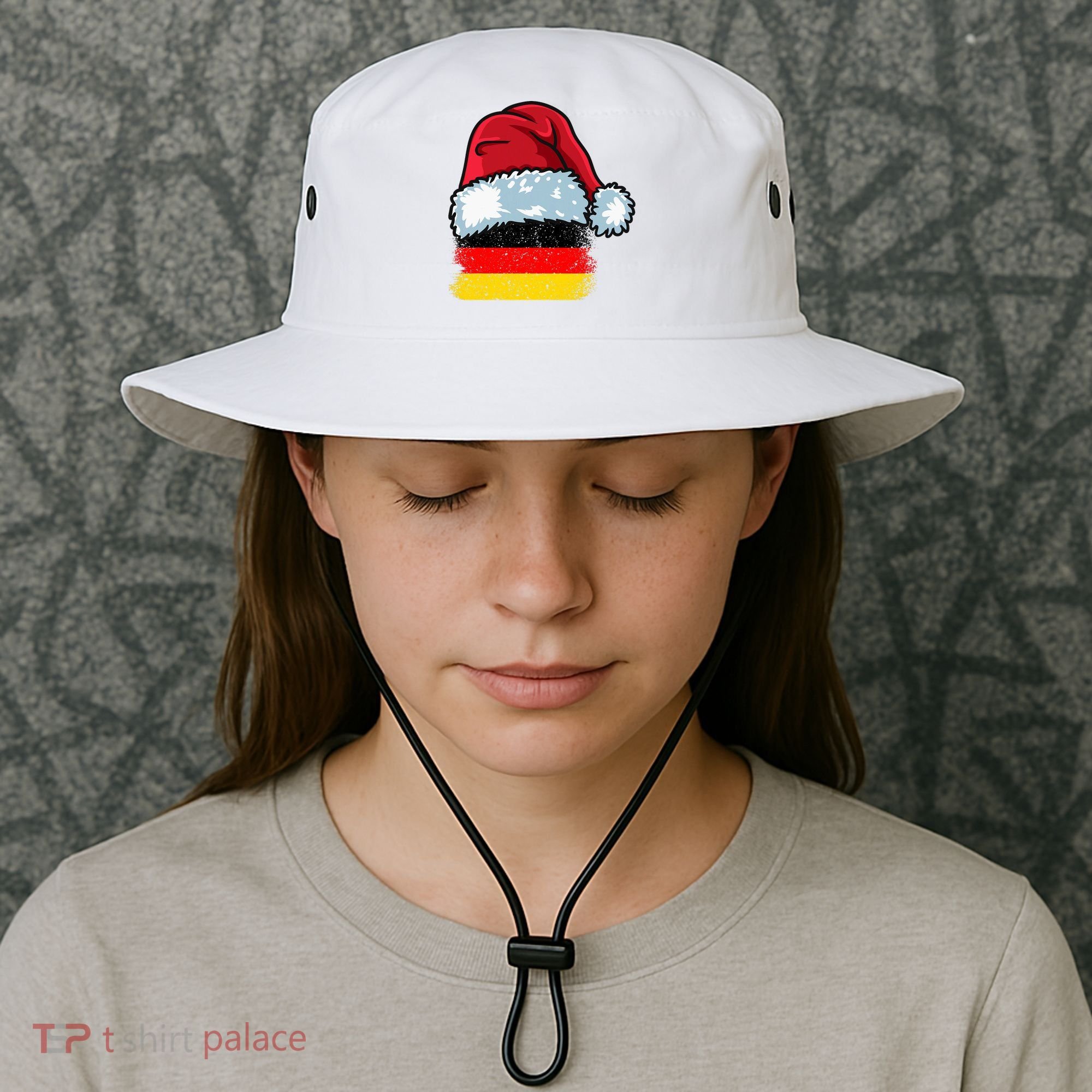 Funny Christmas Hat For Happy Germany Costume Bucket Hat