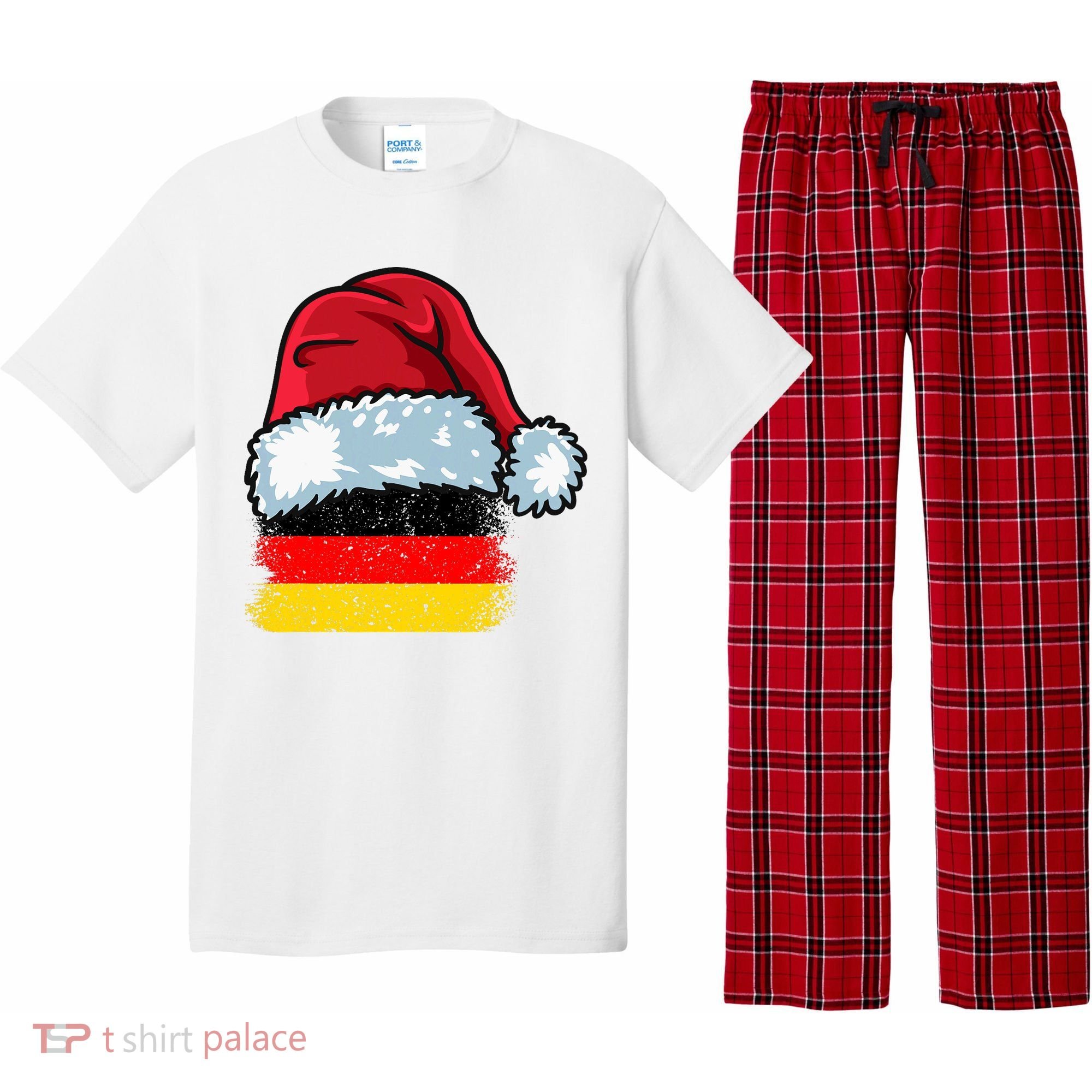 Funny Christmas Hat For Happy Germany Costume Pajama Set