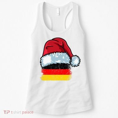 Funny Christmas Hat For Happy Germany Costume Women's Tank Top