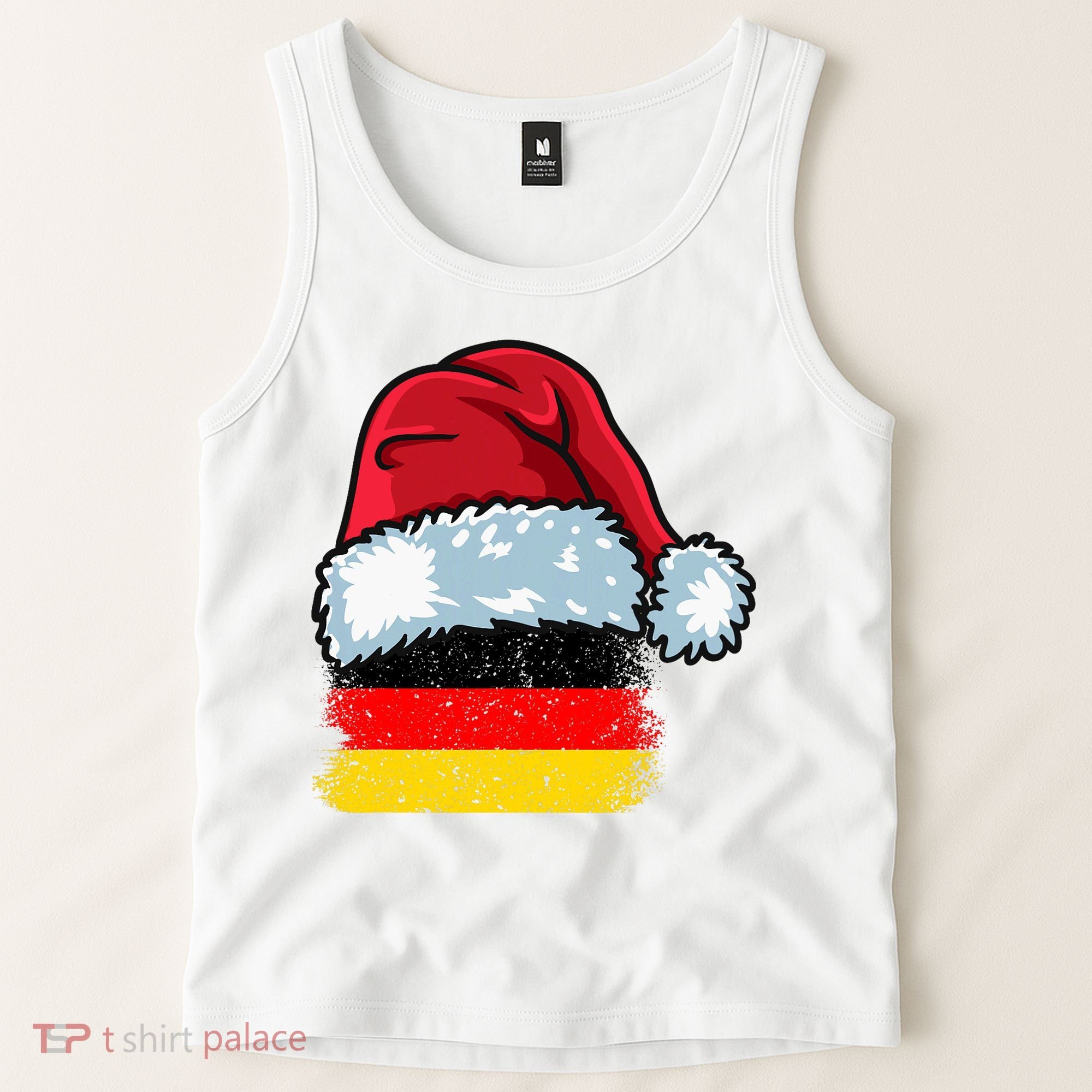 Funny Christmas Hat For Happy Germany Costume Tank Top