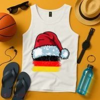 Funny Christmas Hat For Happy Germany Costume Tank Top thumb 4