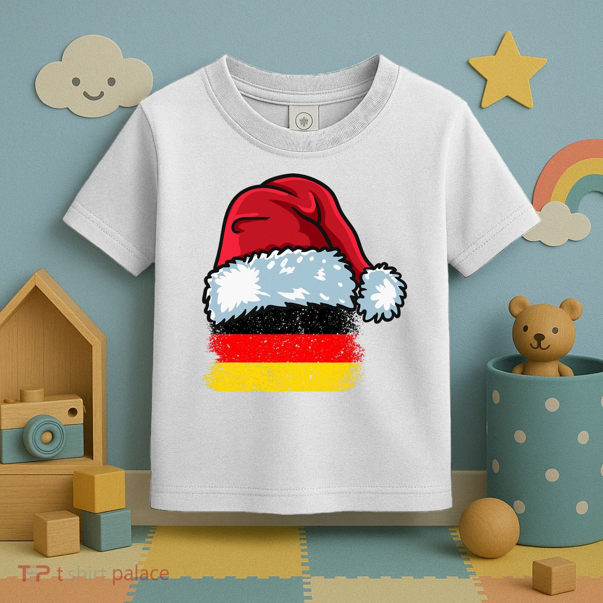 Funny Christmas Hat For Happy Germany Costume Toddler T-Shirt