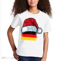 Funny Christmas Hat For Happy Germany Costume Kids T-Shirt thumb 2