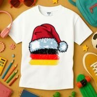 Funny Christmas Hat For Happy Germany Costume Kids T-Shirt thumb 3
