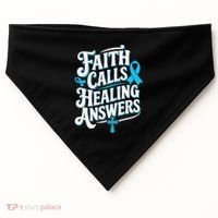 Faith Calls Healing Answers Prostate Cancer Awareness USA-Made Doggie Bandana thumb 0