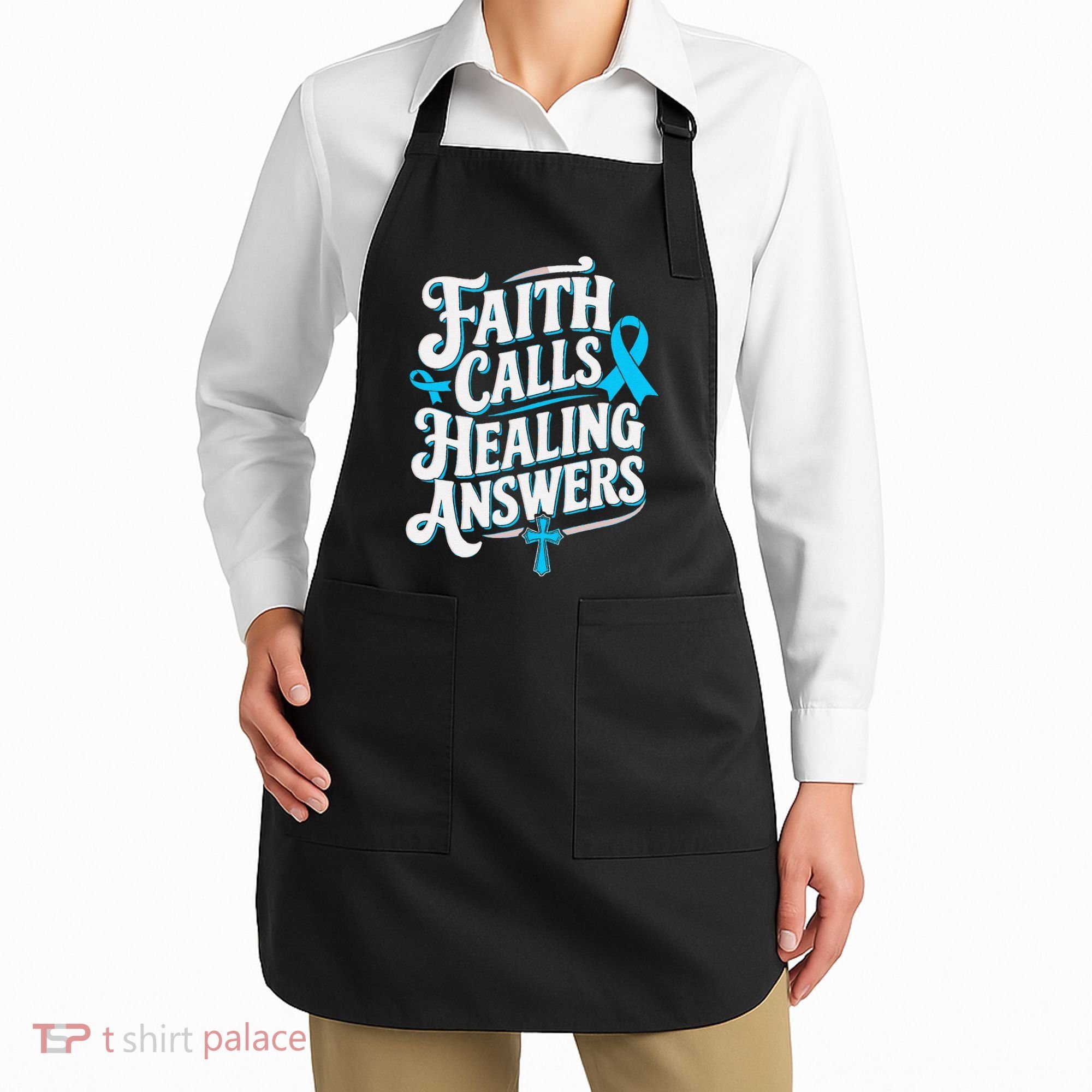 Faith Calls Healing Answers Prostate Cancer Awareness Apron