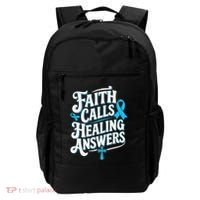 Faith Calls Healing Answers Prostate Cancer Awareness Backpack thumb 0