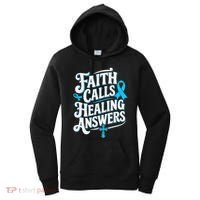 Faith Calls Healing Answers Prostate Cancer Awareness Women's Hoodie thumb 0