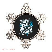 Faith Calls Healing Answers Prostate Cancer Awareness Ornament thumb 0