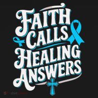 Faith Calls Healing Answers Prostate Cancer Awareness Baby Bodysuit thumb 2