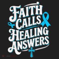 Faith Calls Healing Answers Prostate Cancer Awareness Hat thumb 2