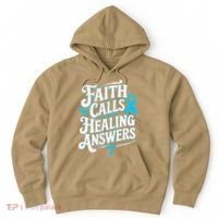 Faith Calls Healing Answers Prostate Cancer Awareness Hoodie thumb 0