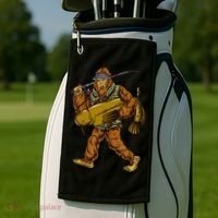 Fishing Catfish Hunting Bigfoot Sasquatch Fishermen Golf Towel thumb 2