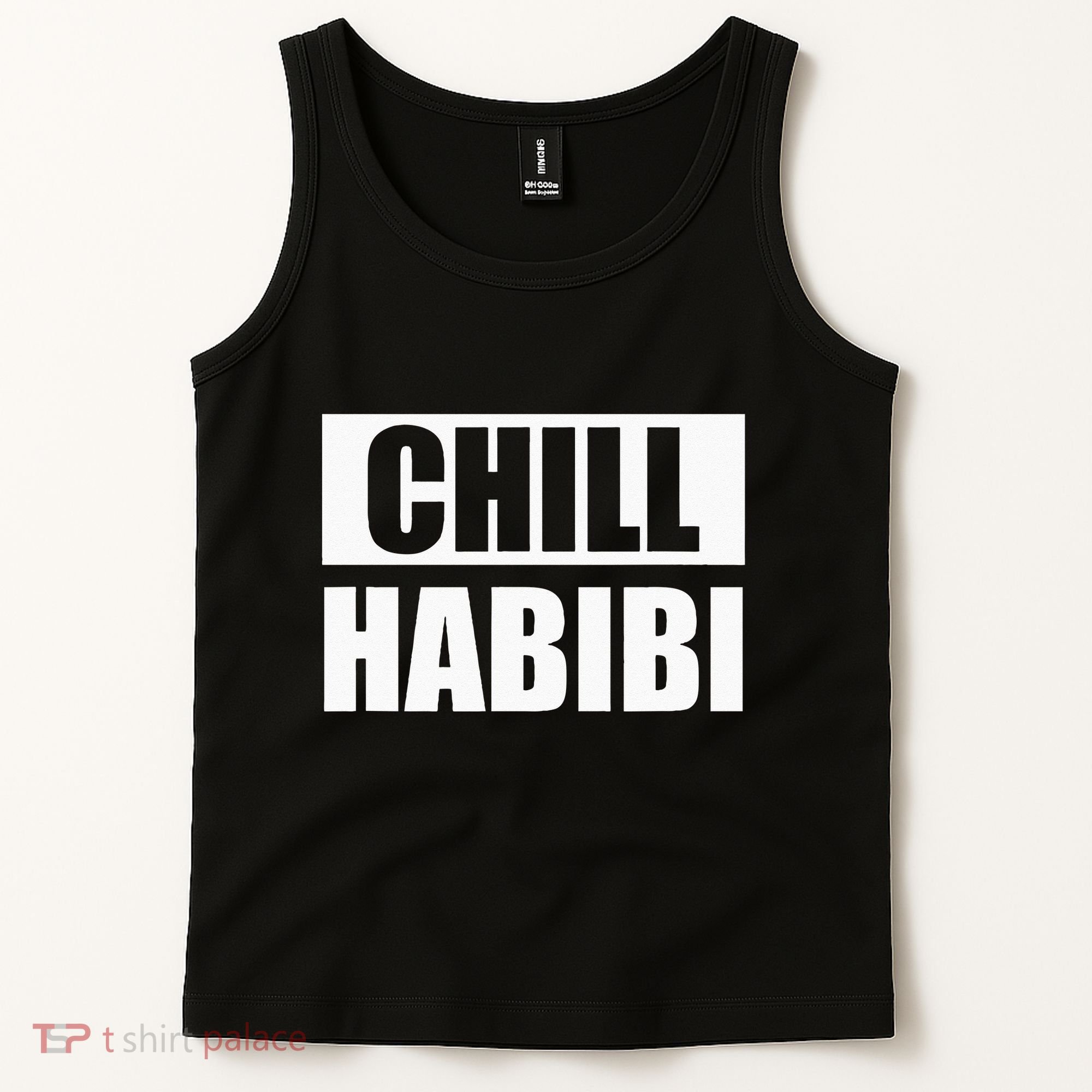 Funny Chill Habibi Graphic Tank Top