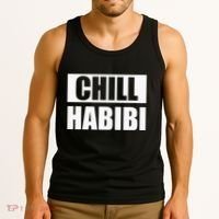 Funny Chill Habibi Graphic Tank Top thumb 3