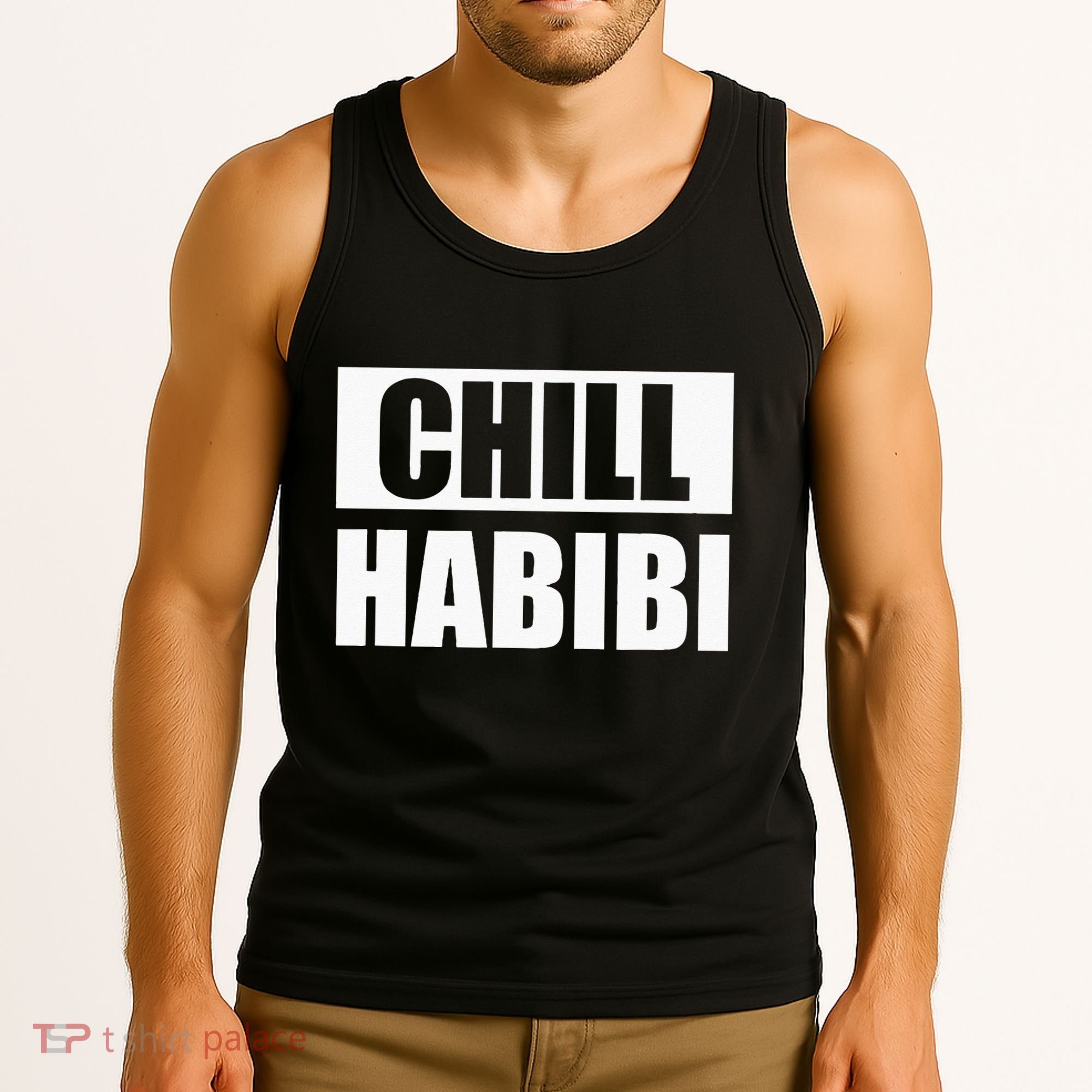 Funny Chill Habibi Graphic Tank Top