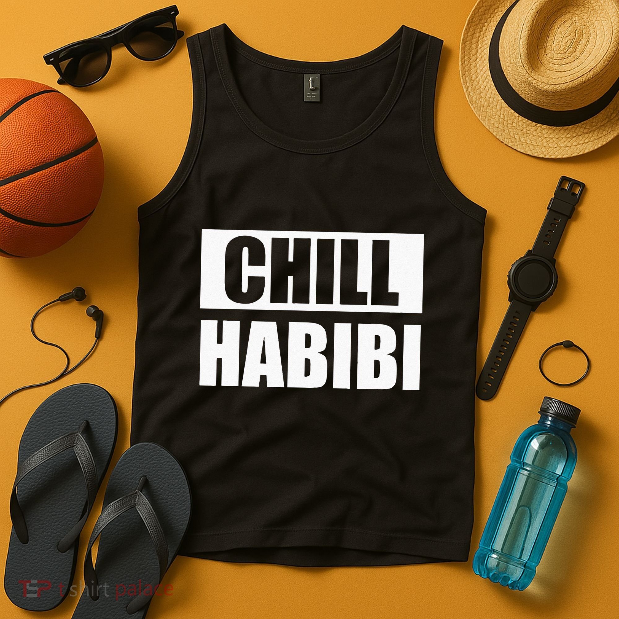 Funny Chill Habibi Graphic Tank Top