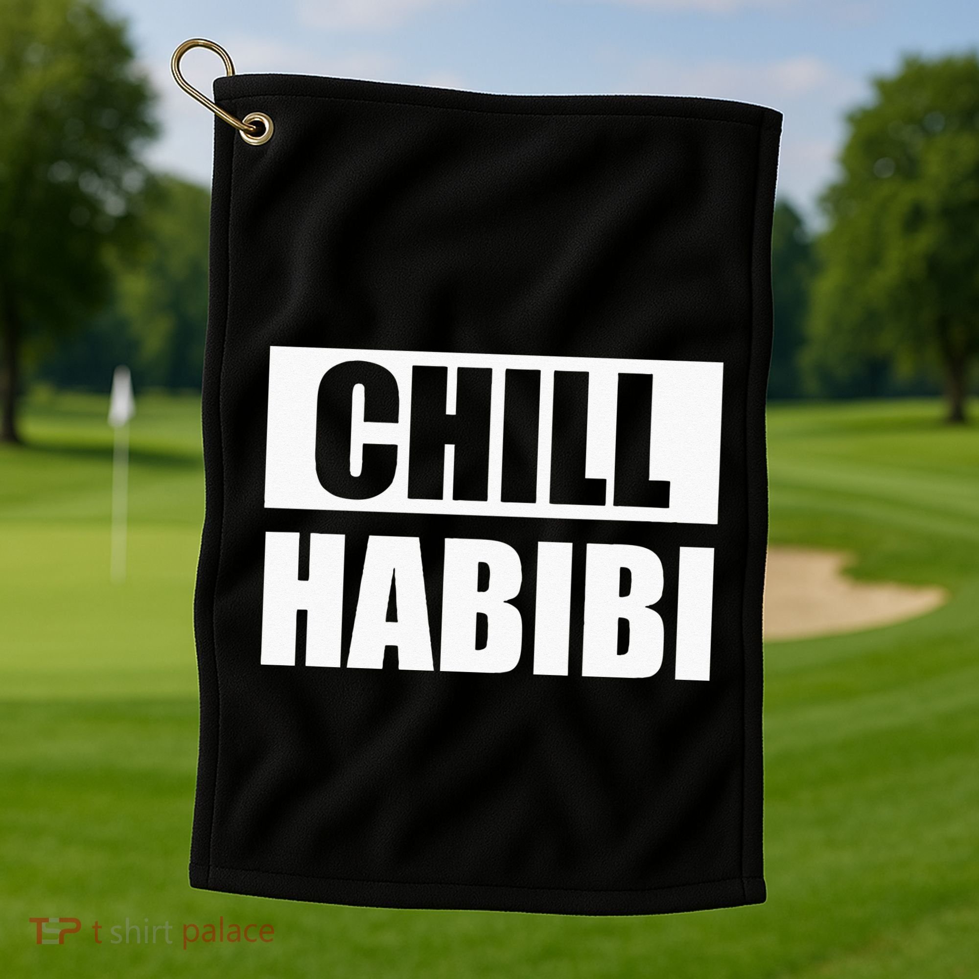 Funny Chill Habibi Graphic Golf Towel