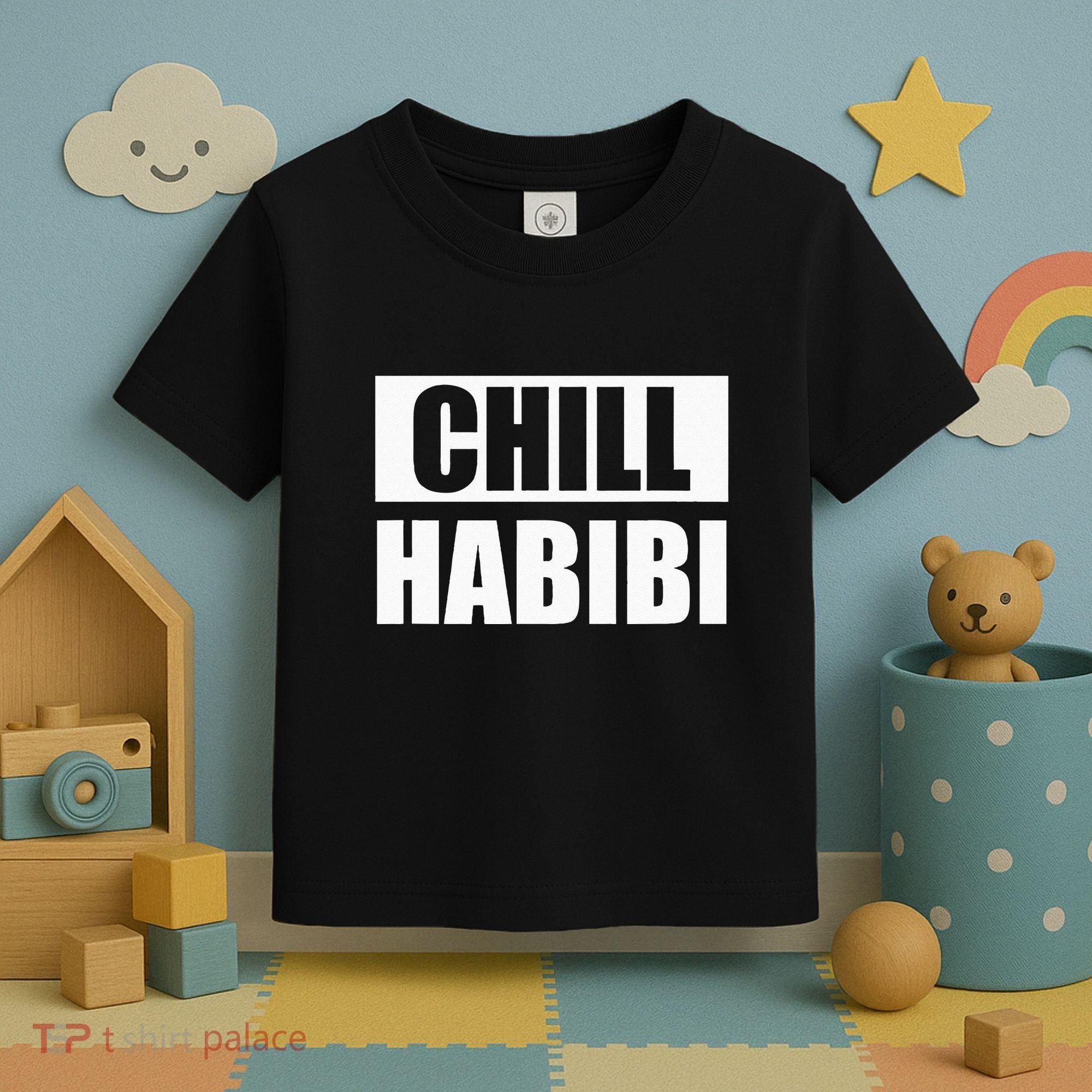 Funny Chill Habibi Graphic Toddler T-Shirt