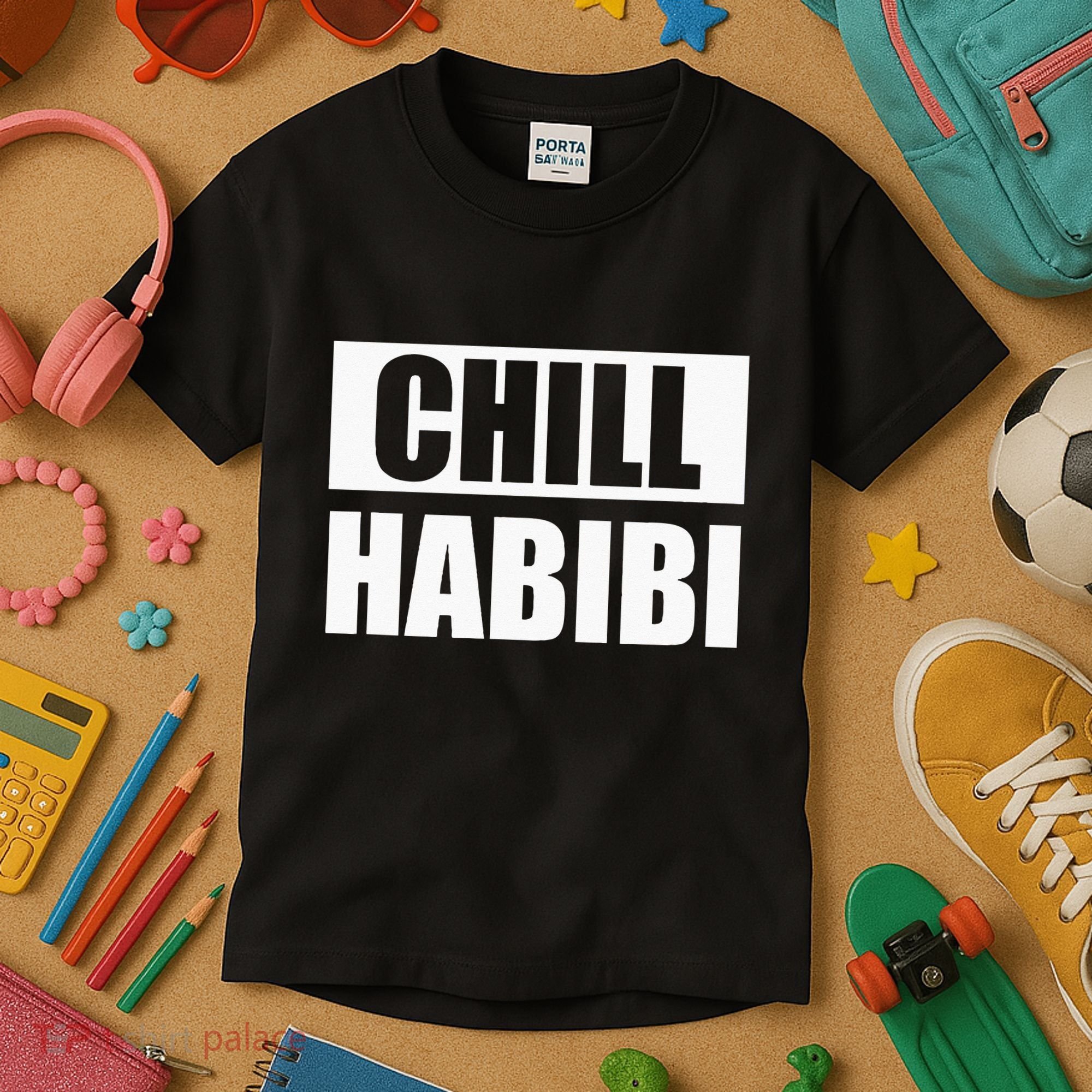 Funny Chill Habibi Graphic Kids T-Shirt